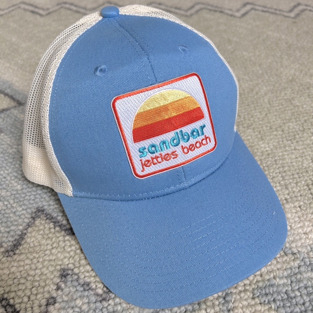 Sandbar at Jetties Beach Nantucket trucker hat